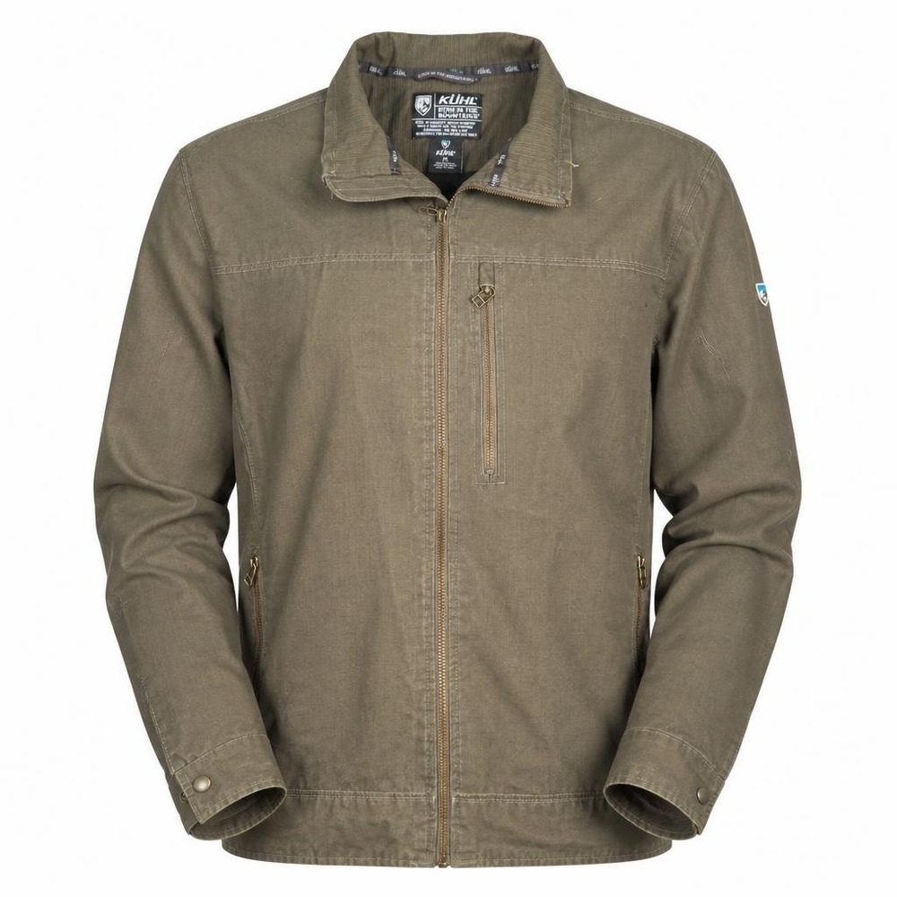 Kuhl Burr Jacket Mens XL Green Gorpcore Full Zip Canvas Barn Chore Hiking 1052
